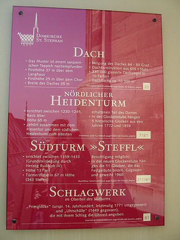 Schild am Stephansdom - Wien (Wien)