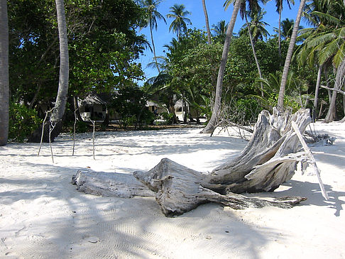 Der weiße Sandstrand