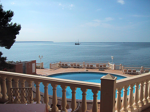 Blick vom Hotel auf das Meer Foto 