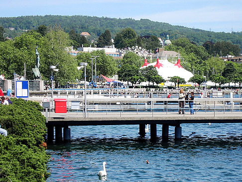 Steg über das Wasser - Zürich (Zürich)