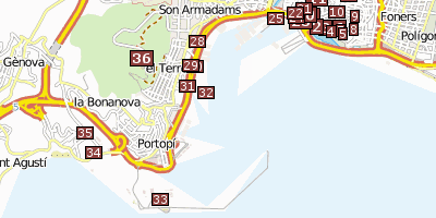 Stadtplan Palmas Hafen